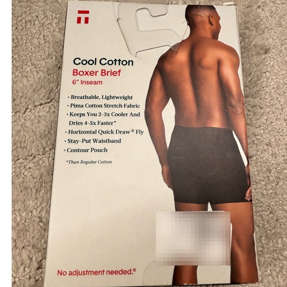 Tommy John Boxer Brief Men Small Black Navy Cool Cotton 2 Pack 6" Inseam NIB - Picture 3 of 6
